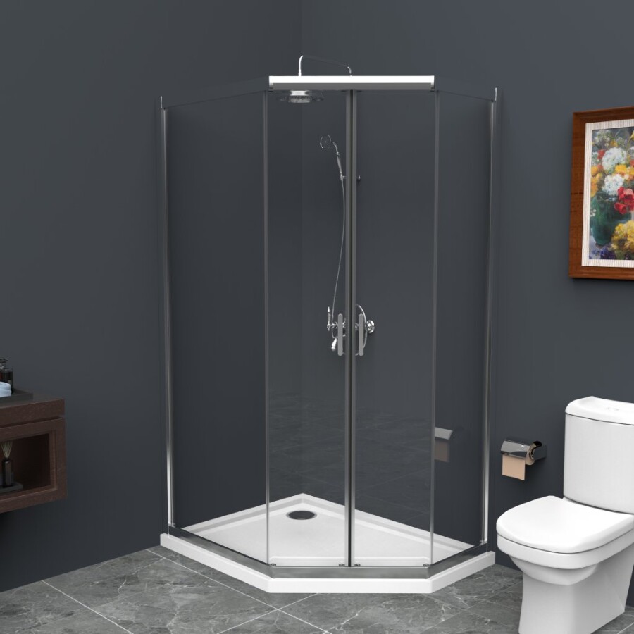 BelBagno душевое ограждение UNO-195-PH-2-100/80-C-Cr 100х80х195