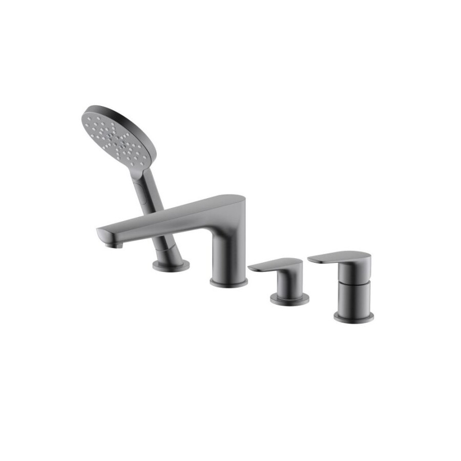 Aquatek Бетта AQ1148BGM Смеситель на борт ванны на 4 отв. Оружейная сталь