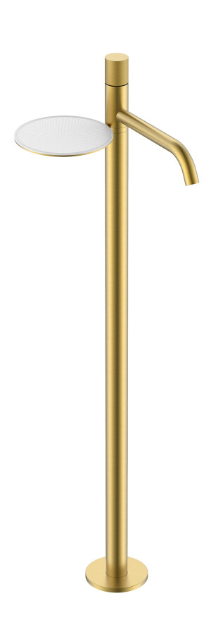 Смеситель для раковины напольный Boheme Stick ручка Spirale Matt Gold 120-MG.4