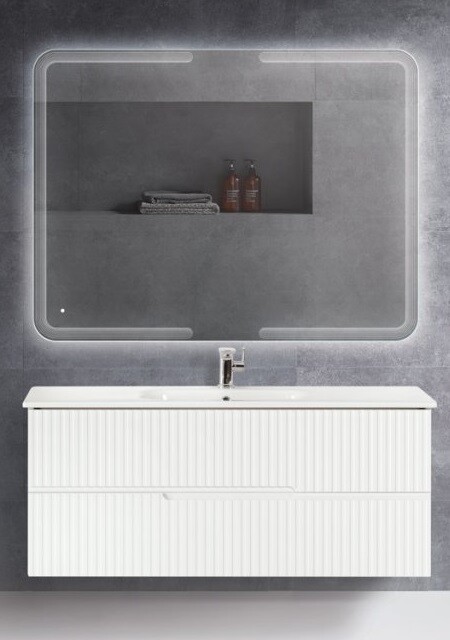 Cezares тумба с раковиной DUET-1200-2C-SO-BO+CZR-NAT-120-LVB 117х45х50 белый матовый