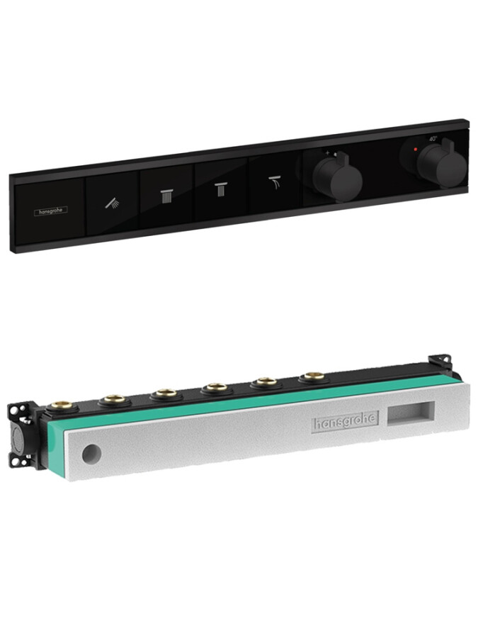 Hansgrohe 15382670S Set HG RainSelect термостатический смеситель для душа (15382670+15312180), матовый черный