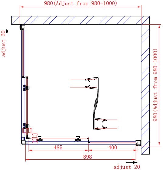 Cezares ANIMA-W-A-2-100-C-Cr душевое ограждение 100*100*200
