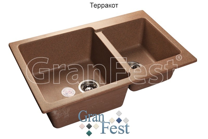 GranFest Practic GF-P-780K кухонная мойка терракот 77.5 х 50.6 см