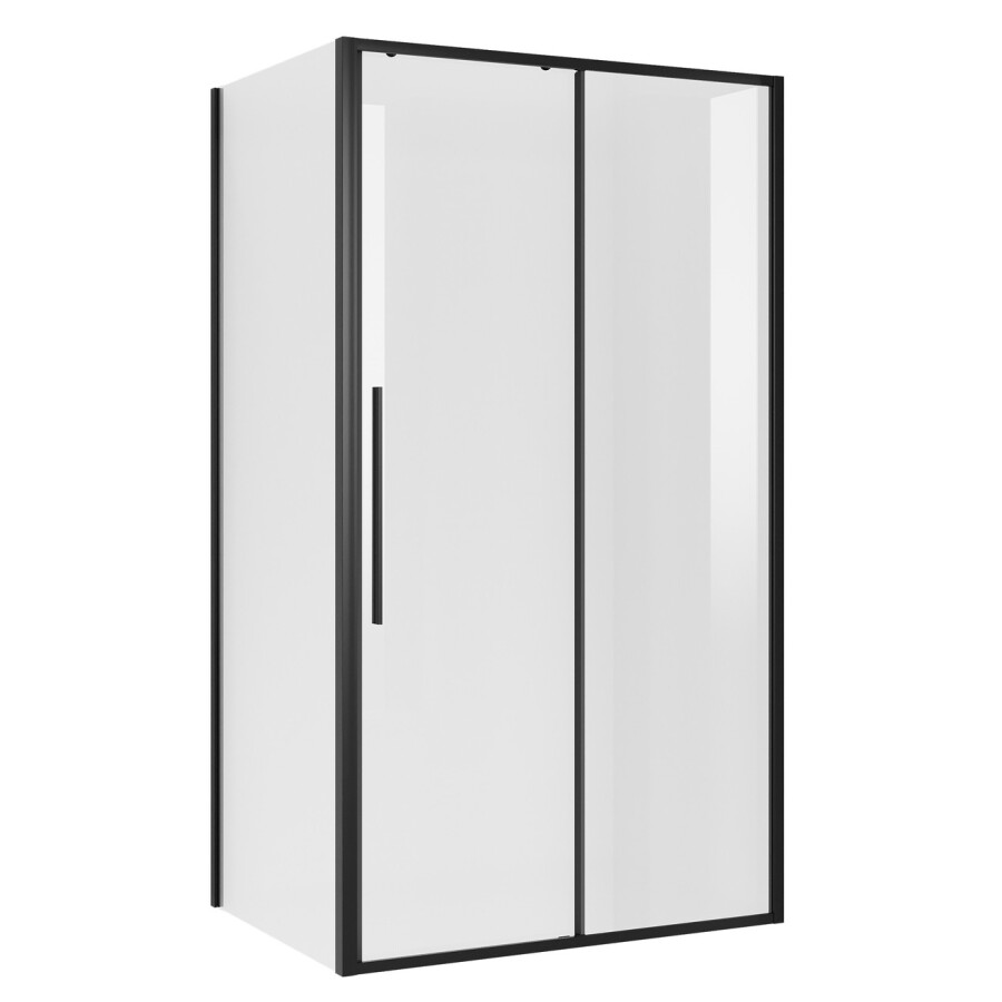 Душевое ограждение Niagara Nova NG-84-10AB-A90B-34 (100х90х195) прямоугольник,черный матовый,дверь раздвижная,стекло прозрачное,2 места