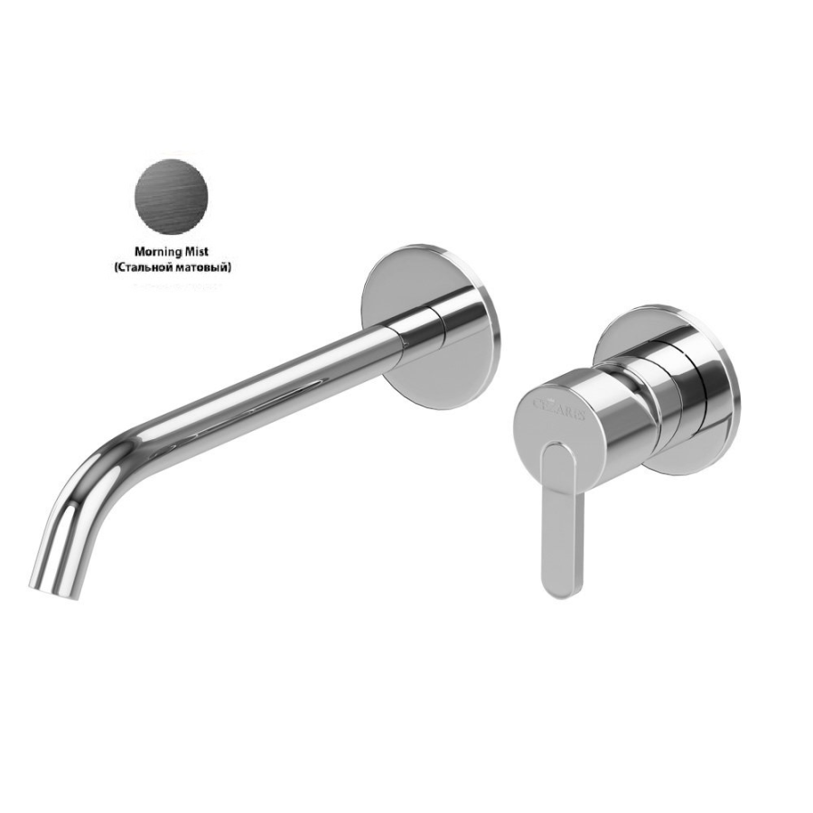 Cezares Leaf смеситель для раковины стальной матовый LEAF-BLI2-MM