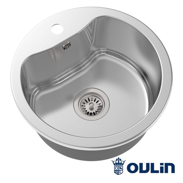 Oulin OL-357 кухонная мойка satin 43.5x43.5 см