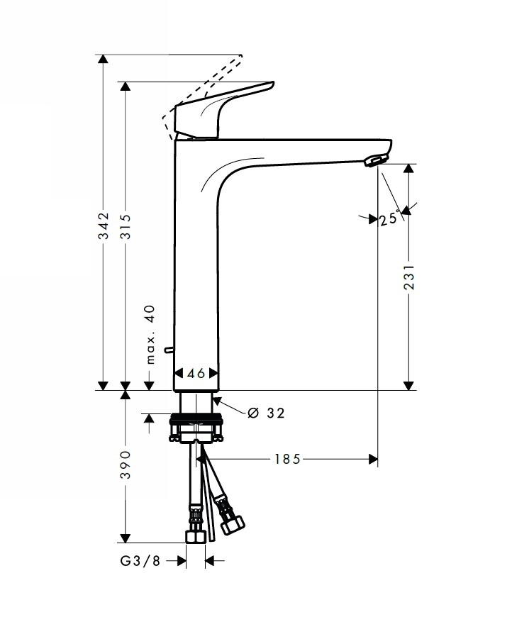Hansgrohe Focus 31531000 cмеситель для раковины хром