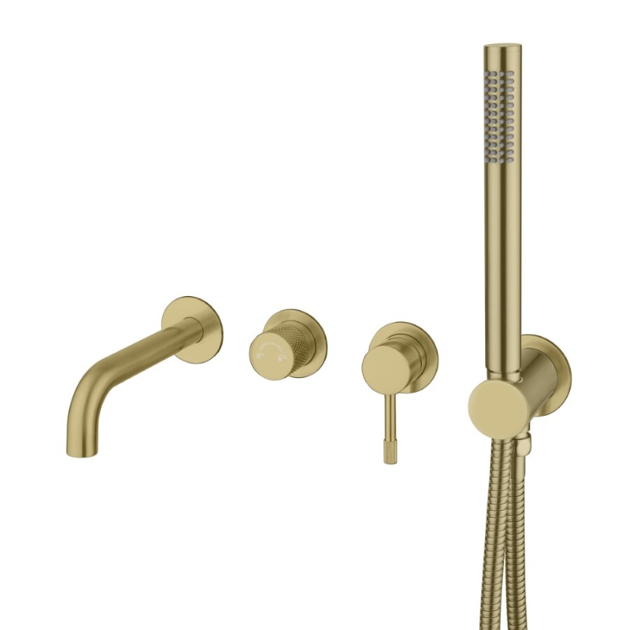 Смеситель для ванны встраиваемый Boheme Uno Matt Gold 464-3-MG