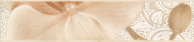 Kerama Marazzi Сомерсет 25х5 см бордюр настенный бежевый глянцевый