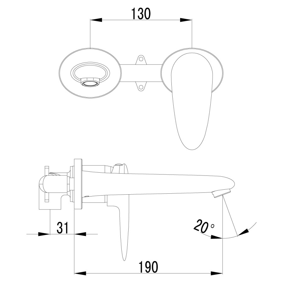 Lemark LM4426C Status смеситель для раковины хром настенный