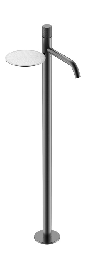 Смеситель для раковины напольный Boheme Stick ручка Spirale Gun Metal 120-GM.4