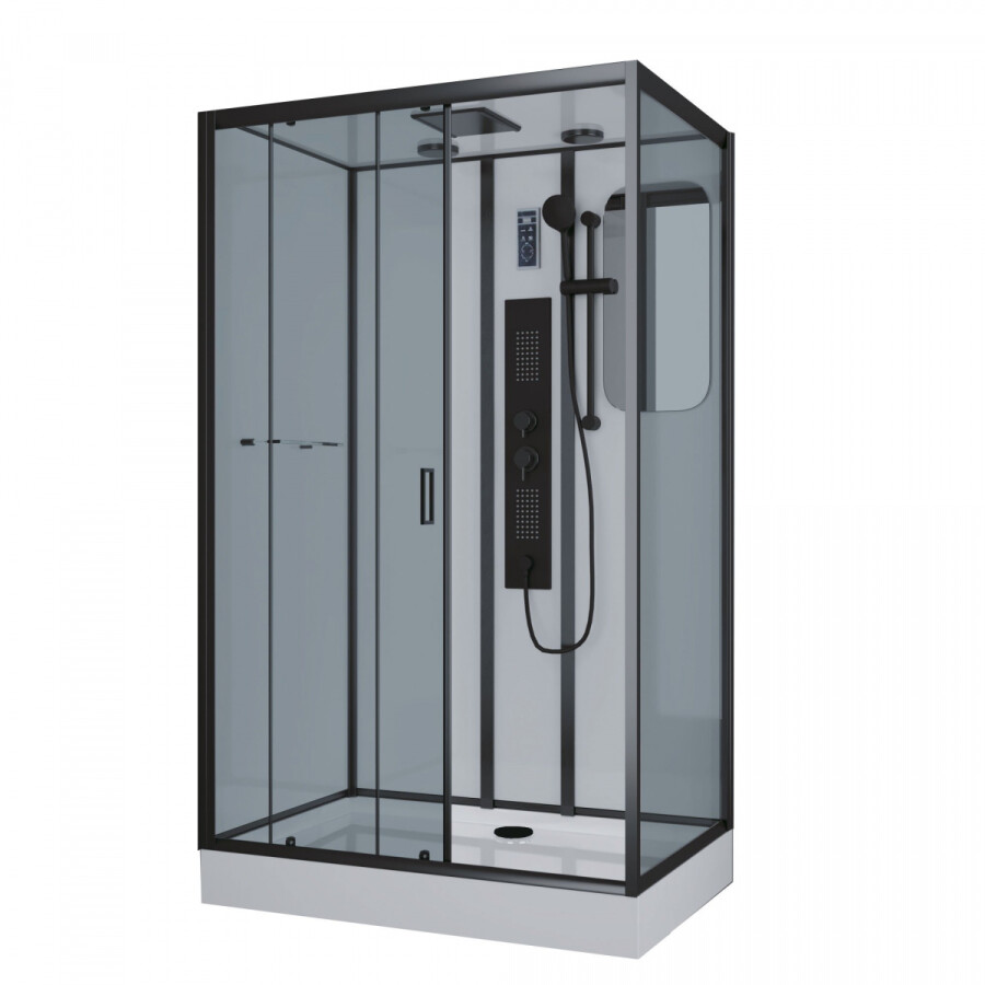 Niagara NG 6912-01GQL Black Душевая кабина 120x80 Левый угол 69120134GQLBLACK