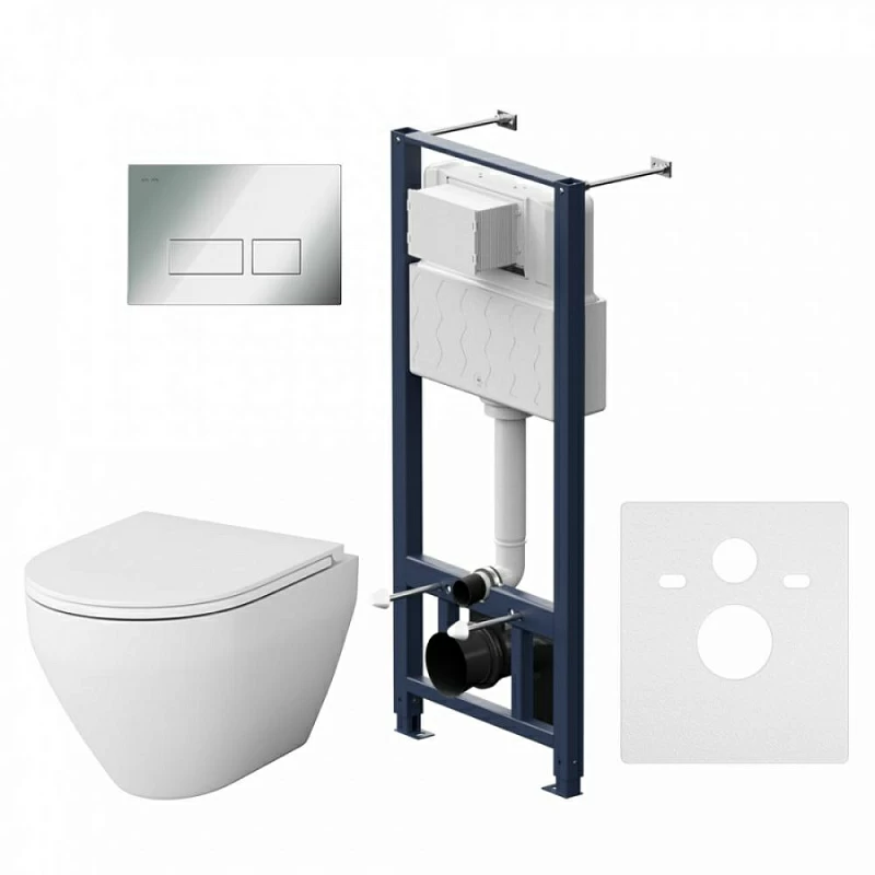 Am.Pm Spirit 2.0 унитаз подвесной с инсталляцией и клавишей смыва IS47051.701700