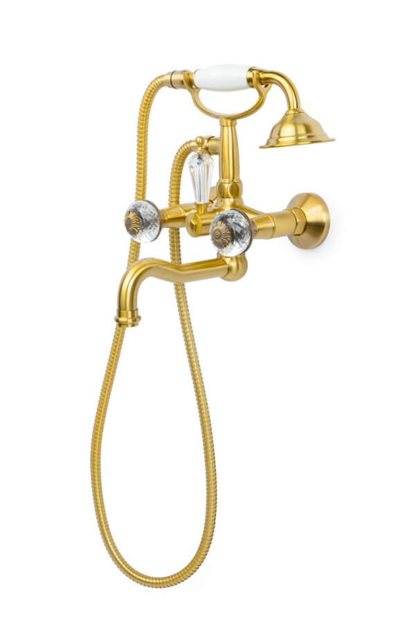 Смеситель для ванны с душевым комплектом Boheme Flora Бронза 313-FL