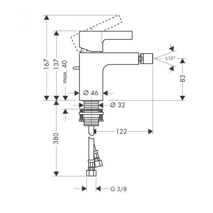 Hansgrohe Metris S 31261000 смеситель для биде