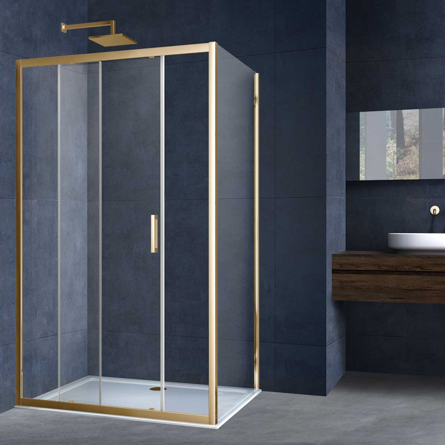 Vincea Alpha душевой уголок 120х90 см золото VSR-3AL9012CLG