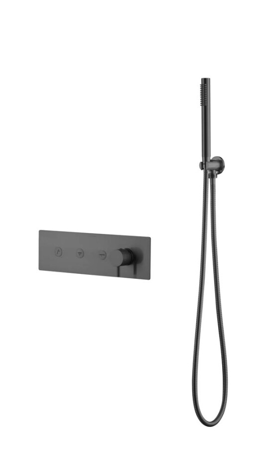 Встраиваемый смеситель с ручным душем Boheme Fusion Gun Metal 130-SYS-GM