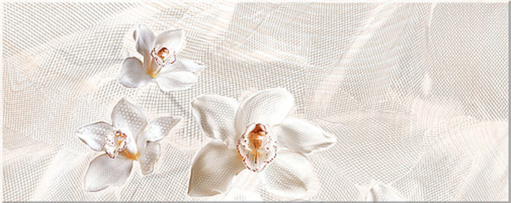 Azori Agat 40х50 см Декор-панно настенный из 2 штук Orchid бежевый керамика