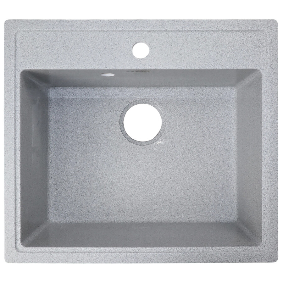 Кухонная мойка AZARIO Onda 565x505x200 искусственный мрамор, сифон в комплекте, цвет серый (CS00105223)
