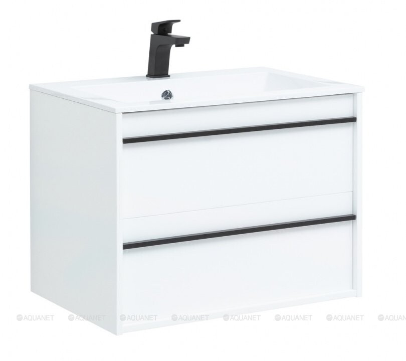 Aquanet Lino 70 тумба под раковину подвесная белый матовый 00253902