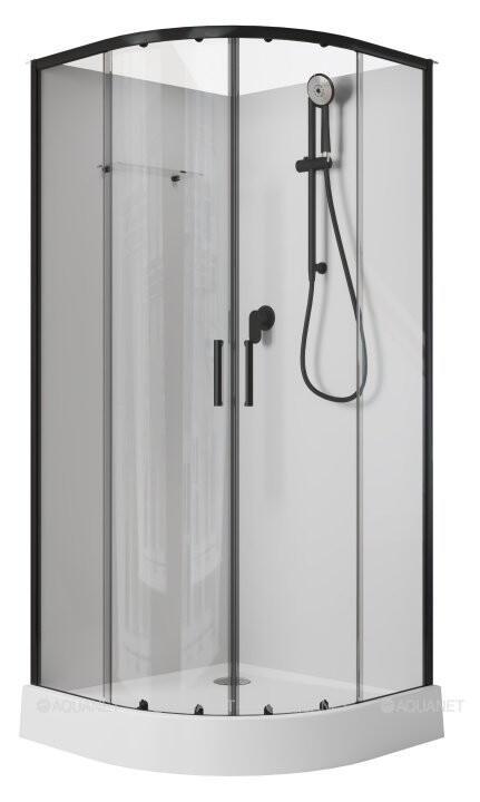 Aquanet Passion Evo R Black душевая кабина набор 1 90*90*202