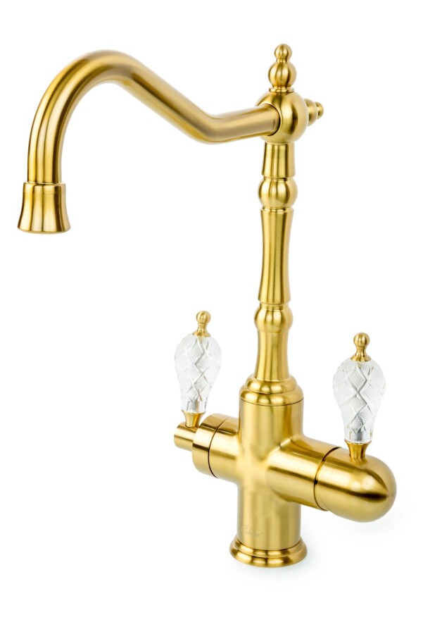 Смеситель для кухни Boheme Kitchen Medici Ripresa с ручкой Crystal 111-CRST