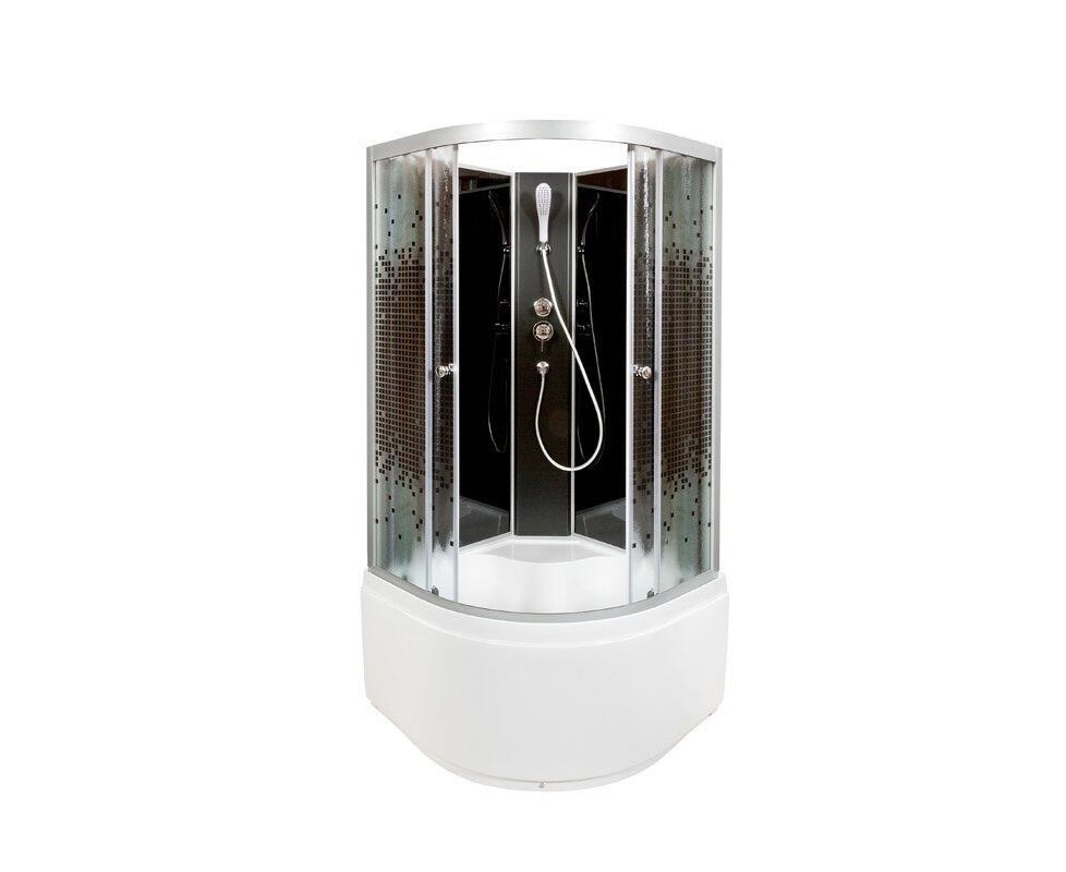 Deto душевая кабина 100х100 L810NBLACK без крыши