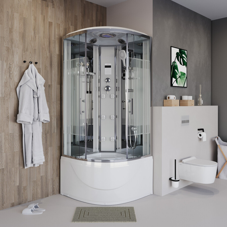 Niagara Ultra NG 708-01 Зеркальная душевая кабина 90x90 угловая 7080164
