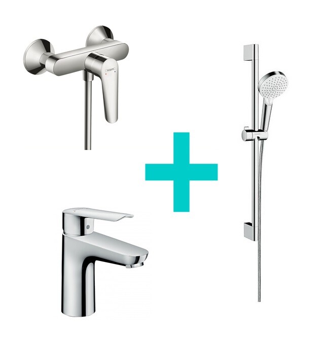 Набор смесителей Hansgrohe Logis E 100 D для душа (71178000, 71610000, 26532400)