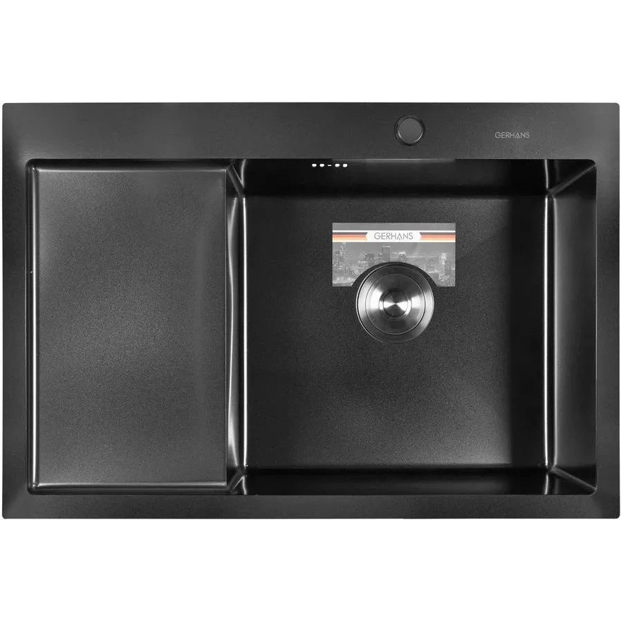 Мойка для кухни из нержавеющей стали Gerhans K37851B-R Графит