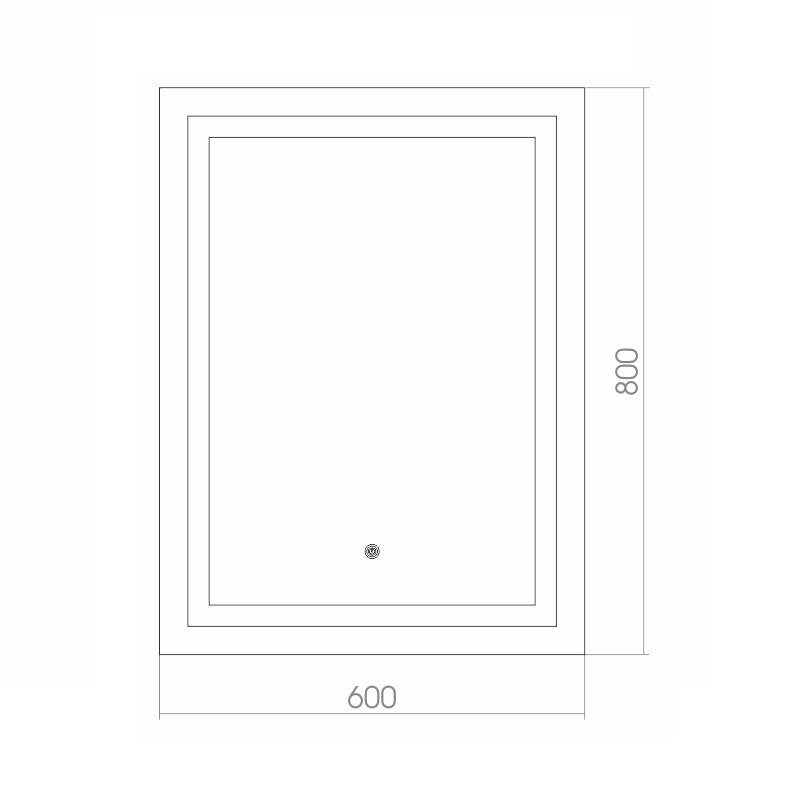 Зеркальное полотно Azario Рига 60*80 ФР-00001378