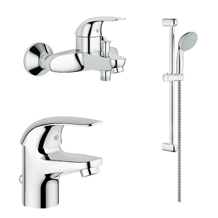 Набор смесителей для ванны Grohe Euroeco 121637
