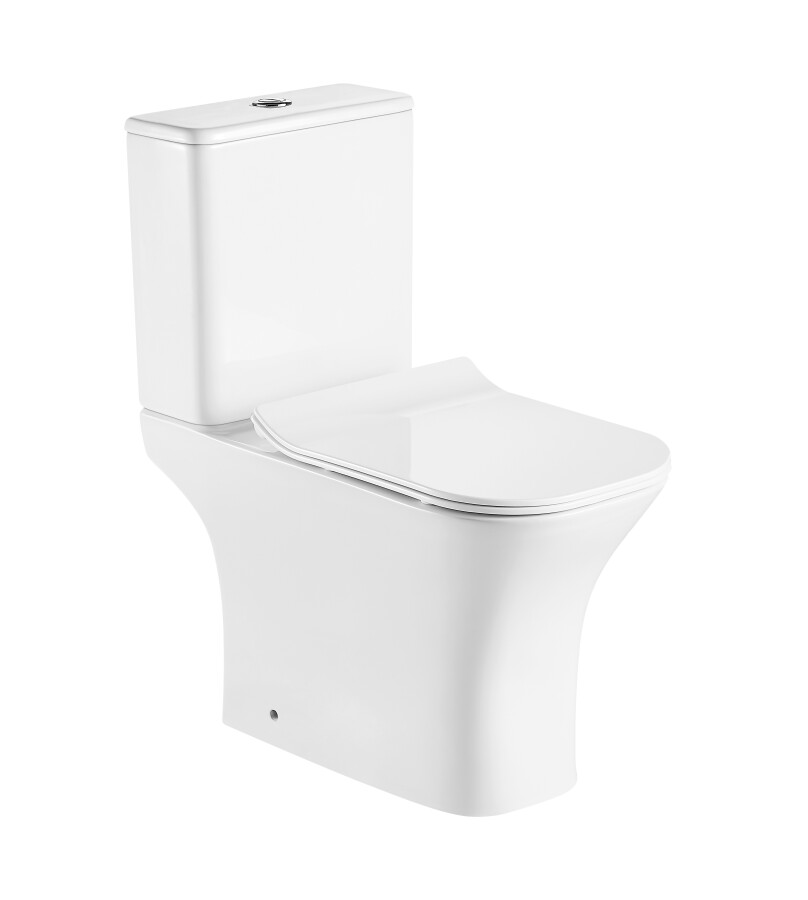 Azario Fretta Square AZ-1215 + AZ-1216-G унитаз напольный с арматурой Geberit