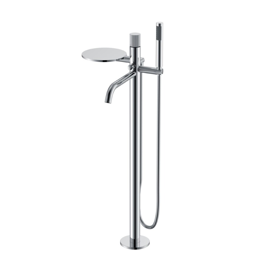 Смеситель для ванны напольный Boheme Stick ручка Linea Хром 129-CRCR.3