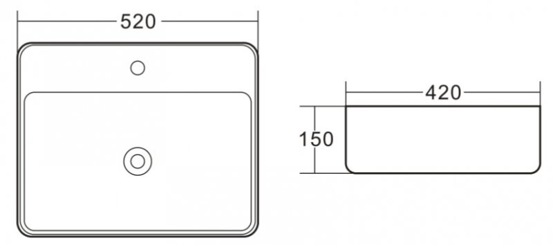 BelBagno BB1367 раковина накладная 52 см белая