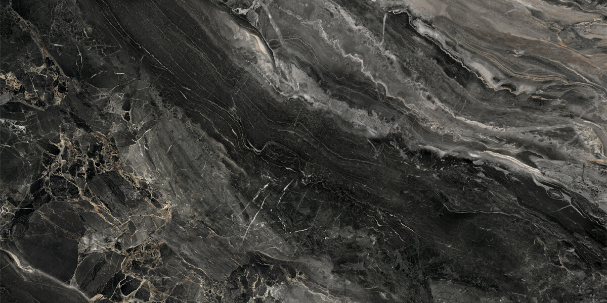 Керамогранит Artkera Group Карпаты Мрамор черный полированный 600 x 1200 x 7 мм. 60120KRT99P