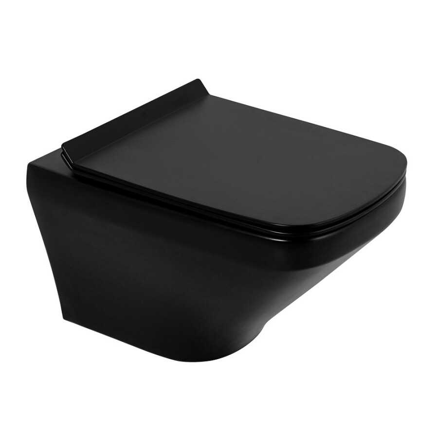 BelBagno Sela унитаз подвесной безободковый черный BB3201CHR-MB