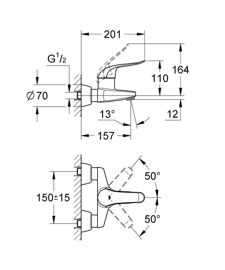 Grohe Euroeco Special 32776000 смеситель для раковины 46 мм
