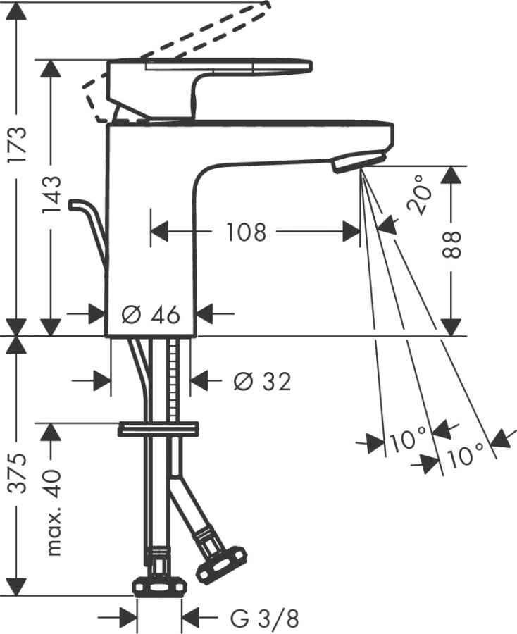 Hansgrohe Vernis Blend 71551000 смеситель для раковины хром