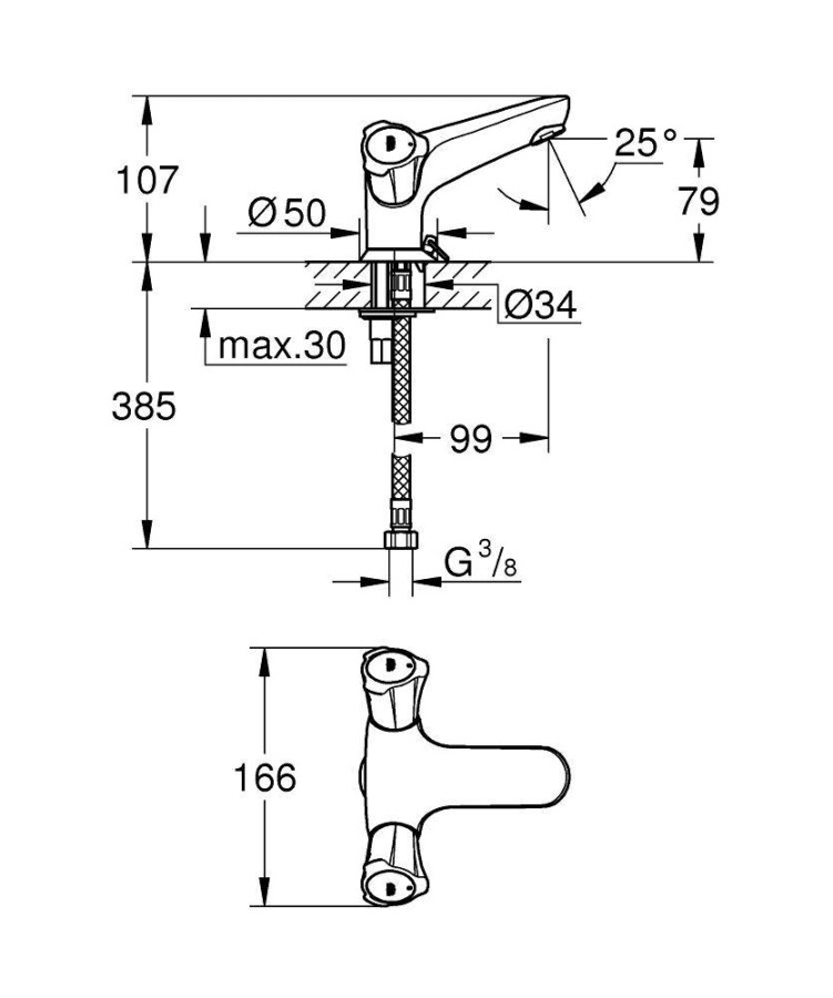 Grohe Costa L 21100001 смеситель для раковины