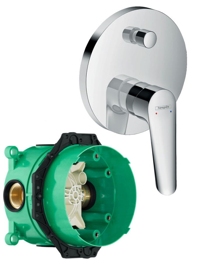 Hansgrohe 71404000S Set HG Logis E смеситель для ванны скрытый монтаж (71404000+01800180) Хром