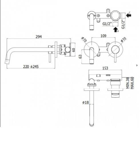 Paffoni Light LIG103HGSP/M смеситель для раковины золото