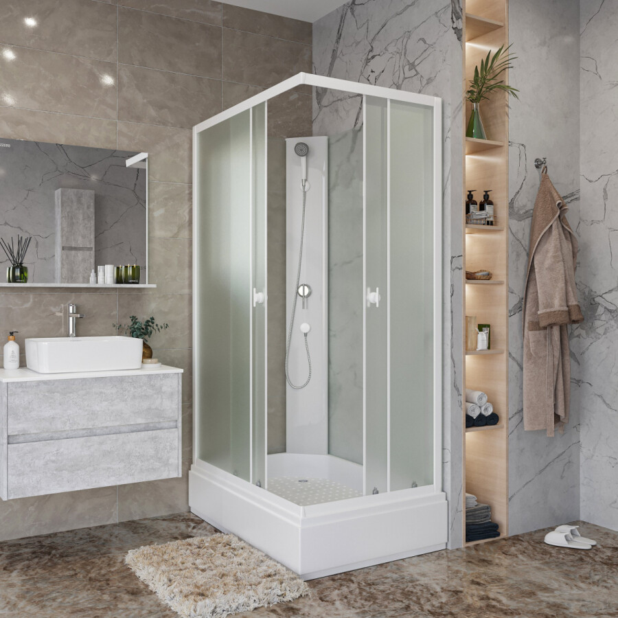 Niagara Promo Душевая кабина 100x80 Без крыши P100/80/26Q/MT/BK