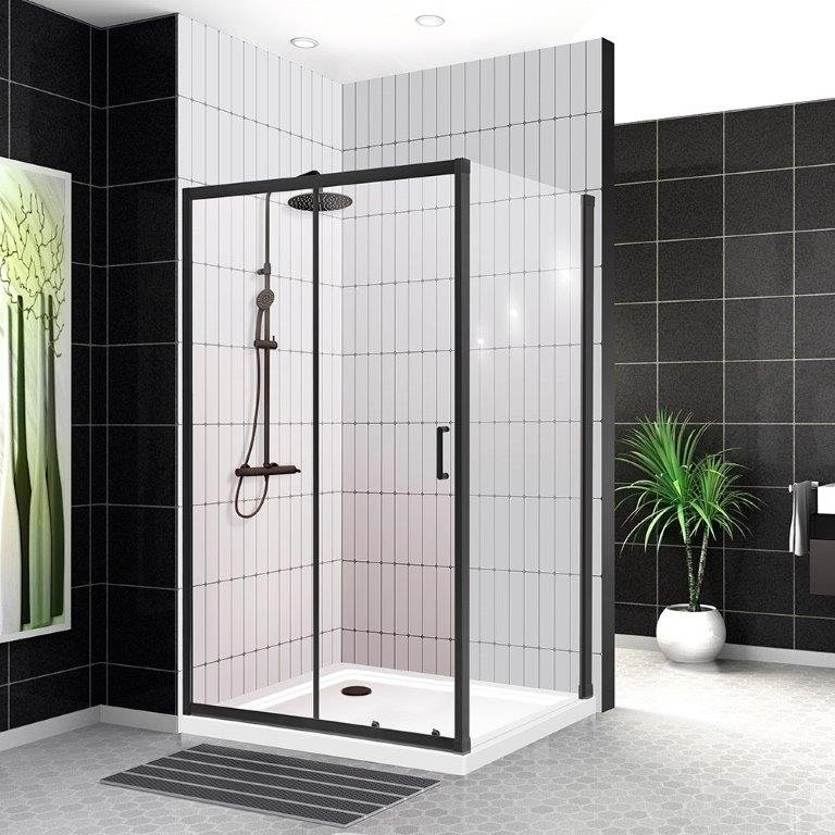 BelBagno Uno душевой уголок 120х80 UNO-195-AH-1-120/80-C-NERO