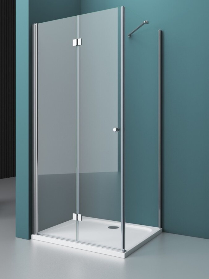 BelBagno Albano душевой уголок 90х100 см, прозрачный, хром ALBANO-ASH-1-90/100-C-Cr