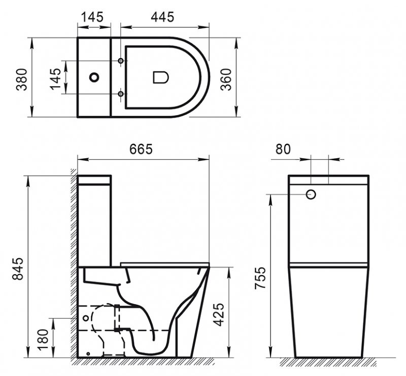BelBagno Sfera-R BB2141CPR унитаз напольный