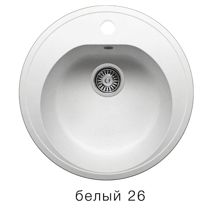 Polygran F 08 кухонная мойка белый 51 х 51 см