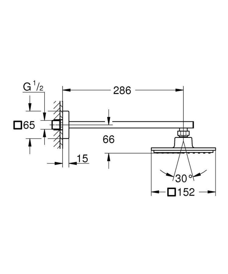 Grohe Euphoria Cube 150 26073000 верхний душ