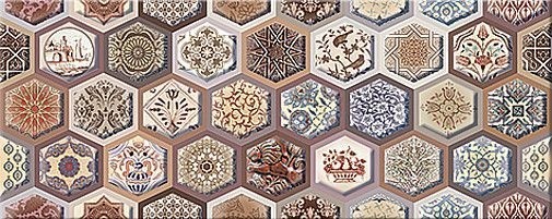 Azori Navarra Mocca Arabesco 20х50 см декор настенный глянцевый