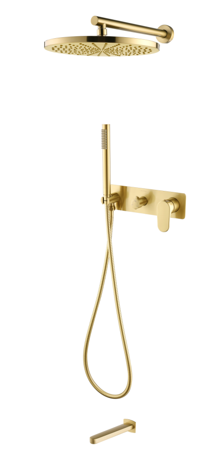 Душевая система Boheme Spectre Matt Gold с изливом 454-2-MG